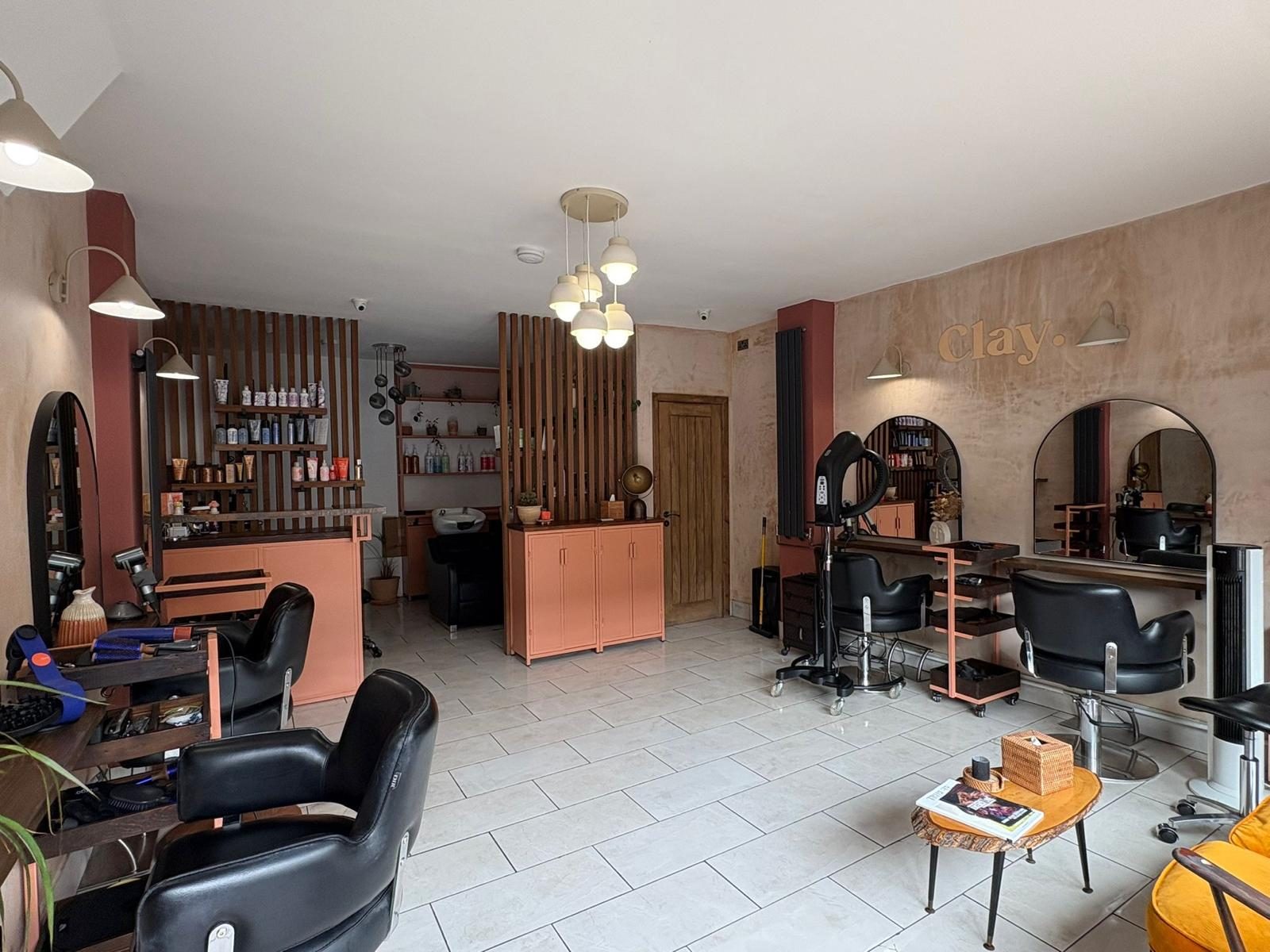 Hair salon interior after a commercial clean by Maid in Bournville